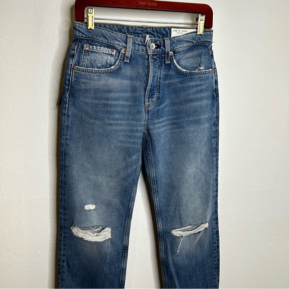 NWT Rag & Bone Rosa Mid - Rise Boyfriend Jean in Bristol 23 - Picture 8 of 16